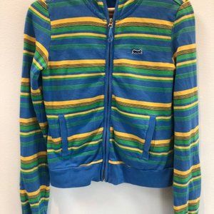 Cute striped Le Tigre hoodie, sz S